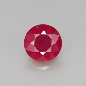 Rubi vermelho natural 1,95ct, corte redondo, SI