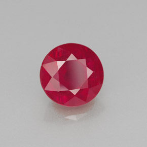 Rubi vermelho natural 1,95ct, corte redondo, SI