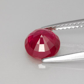 Rubi vermelho natural 1,95ct, corte redondo, SI