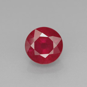 Rubi vermelho natural 2,11ct, corte redondo, SI