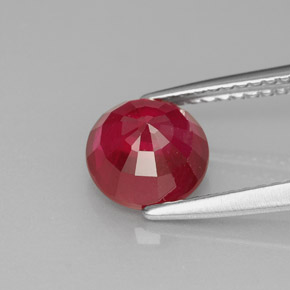 Rubi vermelho natural 2,11ct, corte redondo, SI