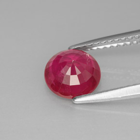 Rubi vermelho natural 1,63ct, corte redondo, SI