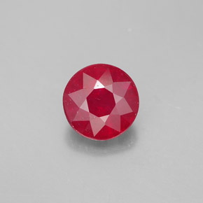 Rubi vermelho natural 1,97ct, corte redondo, SI