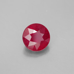 Rubi vermelho natural 1,97ct, corte redondo, SI