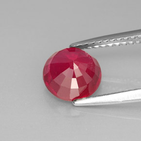 Rubi vermelho natural 1,91ct, corte redondo, SI