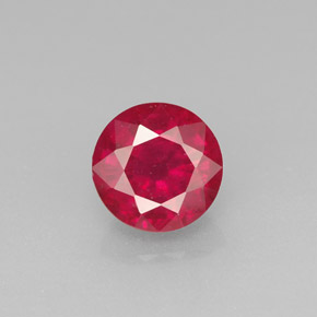 Rubi vermelho natural 1,72ct, corte redondo, SI
