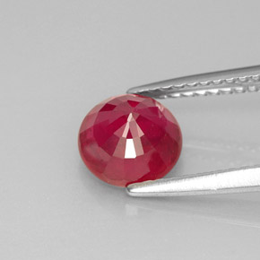 Rubi vermelho natural 1,72ct, corte redondo, SI