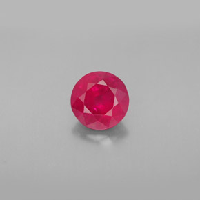 Rubi vermelho natural 1,61ct, corte redondo, SI