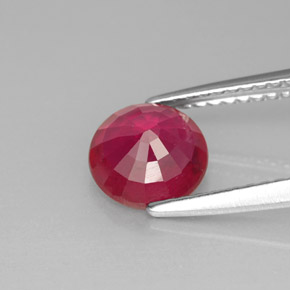 Rubi vermelho natural 1,56ct, corte redondo, SI