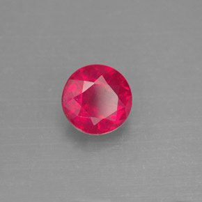 Rubi vermelho natural 1,89ct, corte redondo, SI