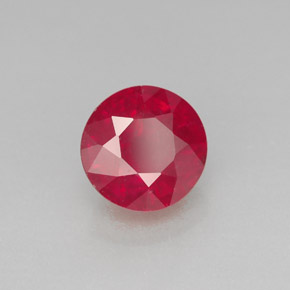 Rubi vermelho natural 2,02ct, corte redondo, SI