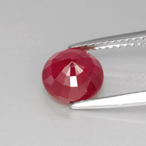 Rubi vermelho natural 2,02ct, corte redondo, SI