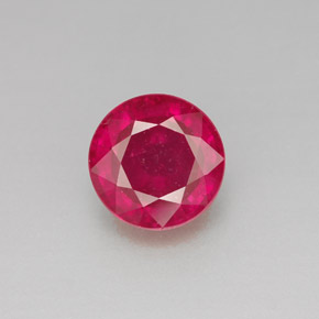 Rubi vermelho natural 2,03ct, corte redondo, VS-SI