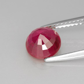 Rubi vermelho natural 2,03ct, corte redondo, VS-SI