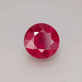 Rubi vermelho natural 1,91ct, corte redondo, VS-SI