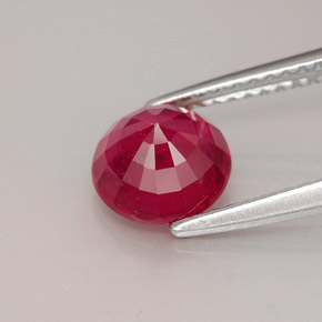 Rubi vermelho natural 1,91ct, corte redondo, VS-SI