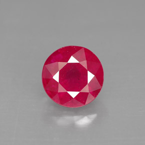 Rubi vermelho natural 1,88ct, corte redondo, SI-I1