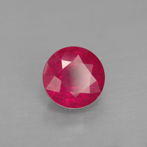 Rubi vermelho natural 1,89ct, corte redondo, SI