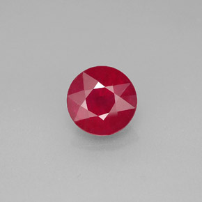 Rubi vermelho natural 1,92ct, corte redondo, SI-I1