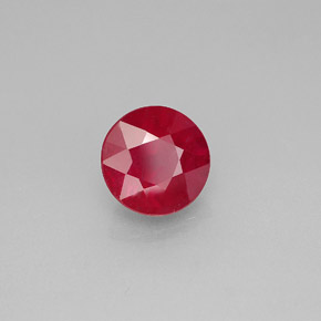 Rubi vermelho natural 1,92ct, corte redondo, SI-I1