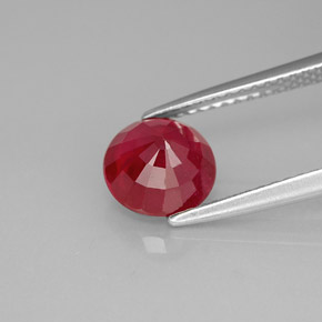 Rubi vermelho natural 1,92ct, corte redondo, SI-I1