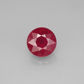 Rubi vermelho natural 2,02ct, corte redondo, SI-I1