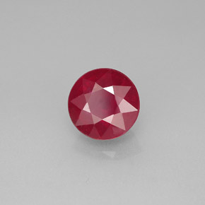 Rubi vermelho natural 2,02ct, corte redondo, SI-I1