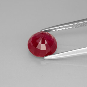 Rubi vermelho natural 2,02ct, corte redondo, SI-I1