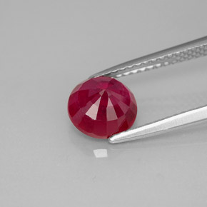 Rubi vermelho natural 1,95ct, corte redondo, SI