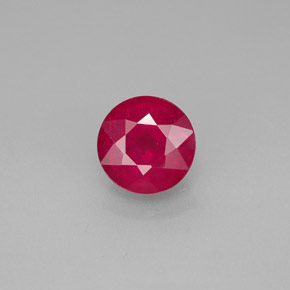 Rubi vermelho natural 1,93ct, corte redondo, SI-I1