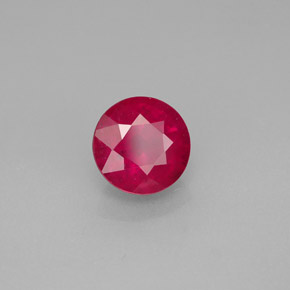 Rubi vermelho natural 1,93ct, corte redondo, SI-I1