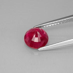 Rubi vermelho natural 1,93ct, corte redondo, SI-I1