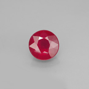 Rubi vermelho natural 1,97ct, corte redondo, SI-I1