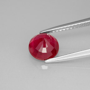 Rubi vermelho natural 1,97ct, corte redondo, SI-I1