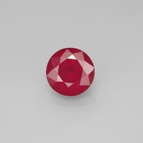 Rubi vermelho natural 1,87ct, corte redondo, SI-I1