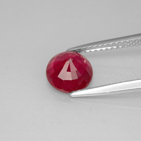 Rubi vermelho natural 1,87ct, corte redondo, SI-I1