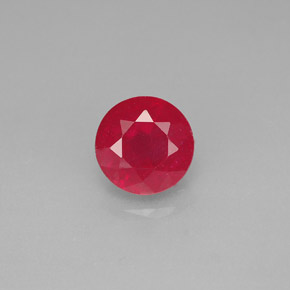 Rubi vermelho natural 2,15ct, corte redondo, SI-I1
