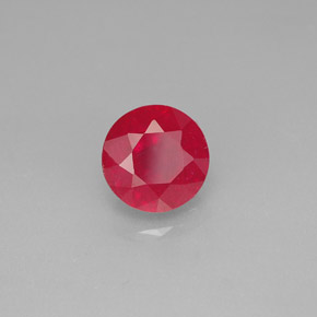 Rubi vermelho natural 2,15ct, corte redondo, SI-I1