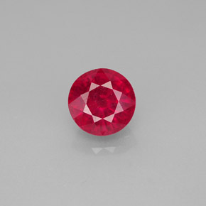 Rubi vermelho natural 1,84ct, corte redondo, SI-I1