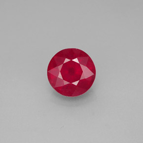 Rubi vermelho natural 1,93ct, corte redondo, SI-I1