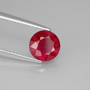 Rubi vermelho natural 1,79ct, corte redondo, SI-I1