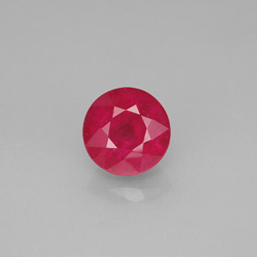 Rubi vermelho natural 1,93ct, corte redondo, SI-I1