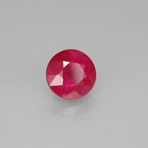 Rubi vermelho natural 1,93ct, corte redondo, SI-I1