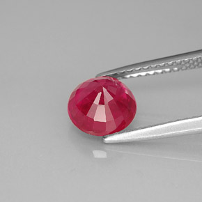 Rubi vermelho natural 1,93ct, corte redondo, SI-I1