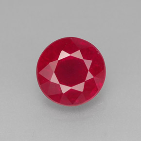 Rubi vermelho natural 1,85ct, corte redondo, SI-I1