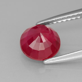 Rubi vermelho natural 1,85ct, corte redondo, SI-I1