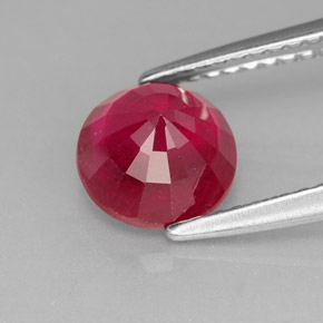 Rubi vermelho natural 1,96ct, corte redondo, SI-I1