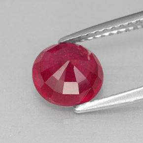 Rubi vermelho natural 1,90ct, corte redondo, SI-I1