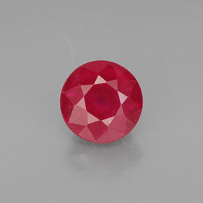Rubi vermelho natural 2,13ct, corte redondo, SI