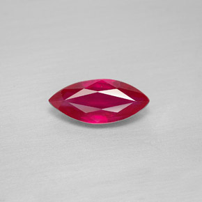 Rubi vermelho natural 1,97ct, marquise, VS-SI